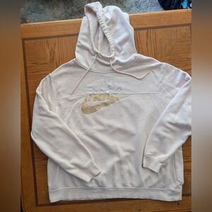 Women's Nike "Cropped" Hoodie Metallic Rose Gold Logo